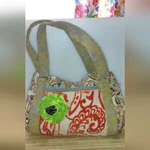 Vintage Lola Blue Cloth Embroidered Bag Excellent Condition Ultra Boho hippie